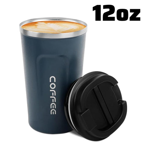 MOMSIV 12oz travel mug blue on-the-go setup for portability