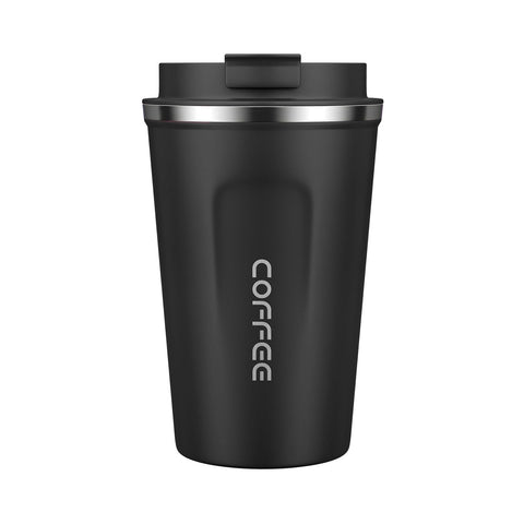 MOMSIV 12oz travel mug with insulated body keeps drinks warm on the go.
