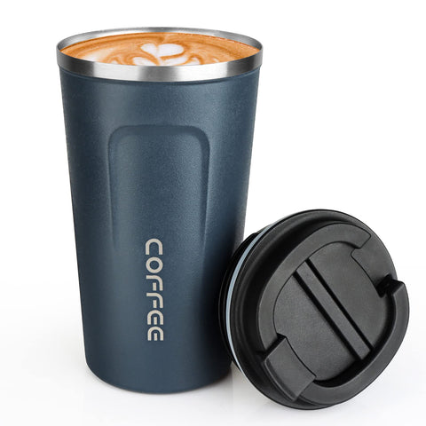 MOMSIV 17oz travel mug with insulated stainless steel keeps drinks hot or cold on the go