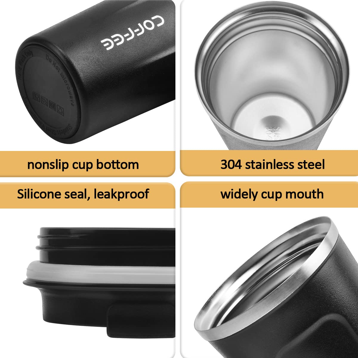 MOMSIV travel mug has a non-slip bottom for stable use.