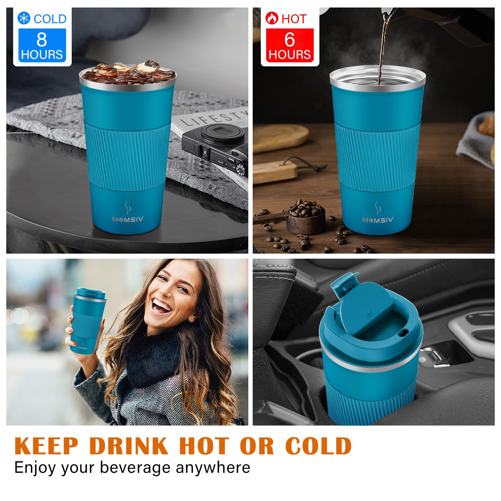 MOMSIV non-slip bottom keeps the mug steady on tables