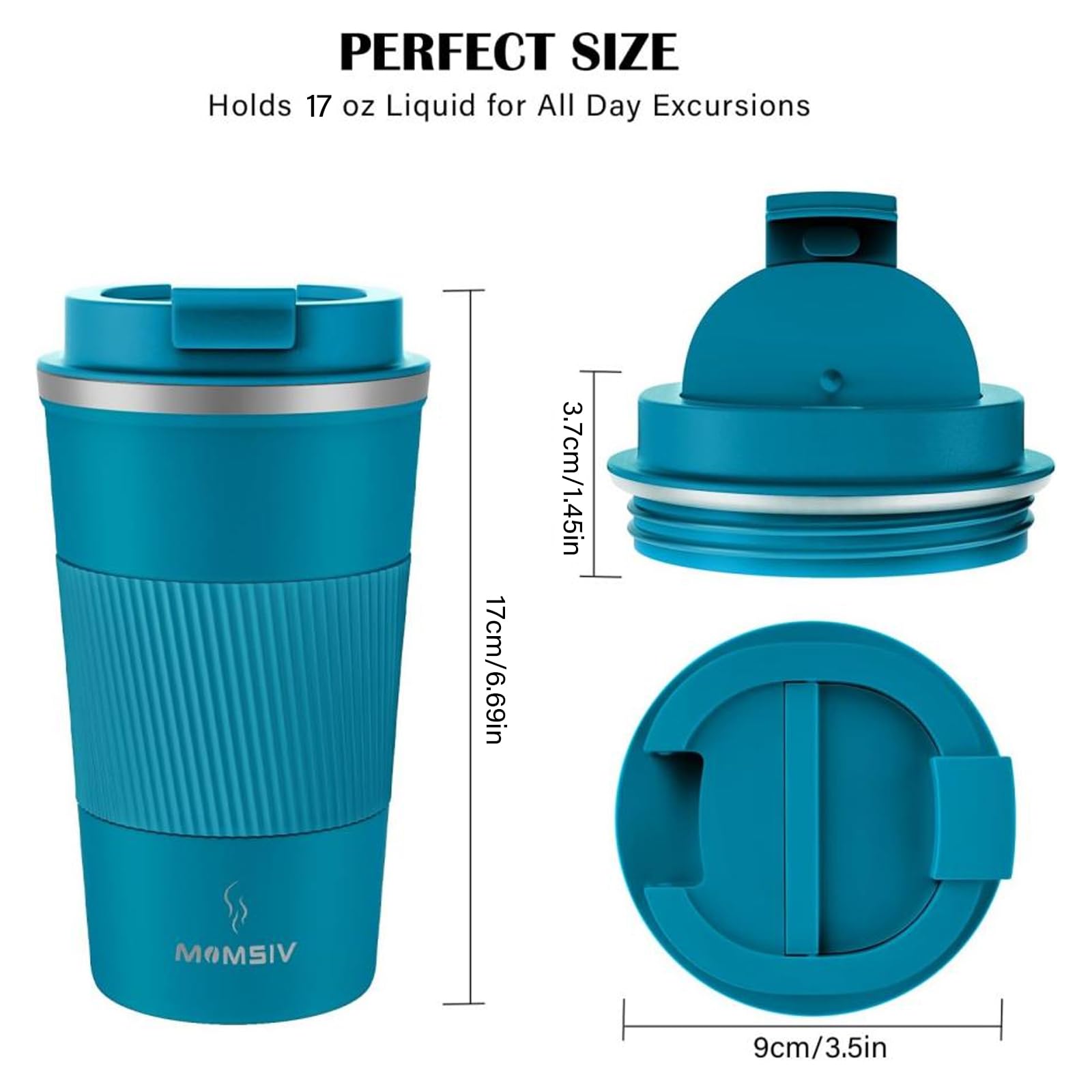MOMSIV one-handed-flap opening enables easy sipping while on the move
