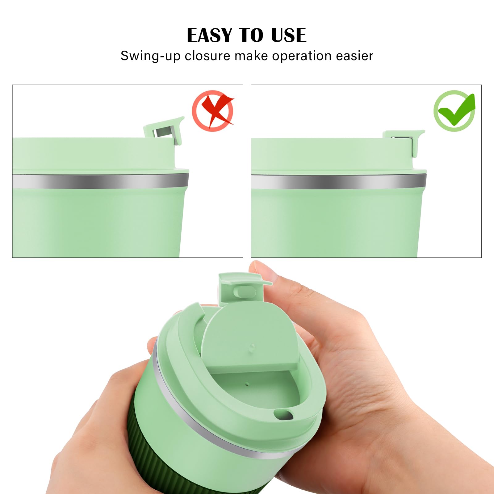 MOMSIV non-slip bottom travel cup stays put on desks and cups holders
