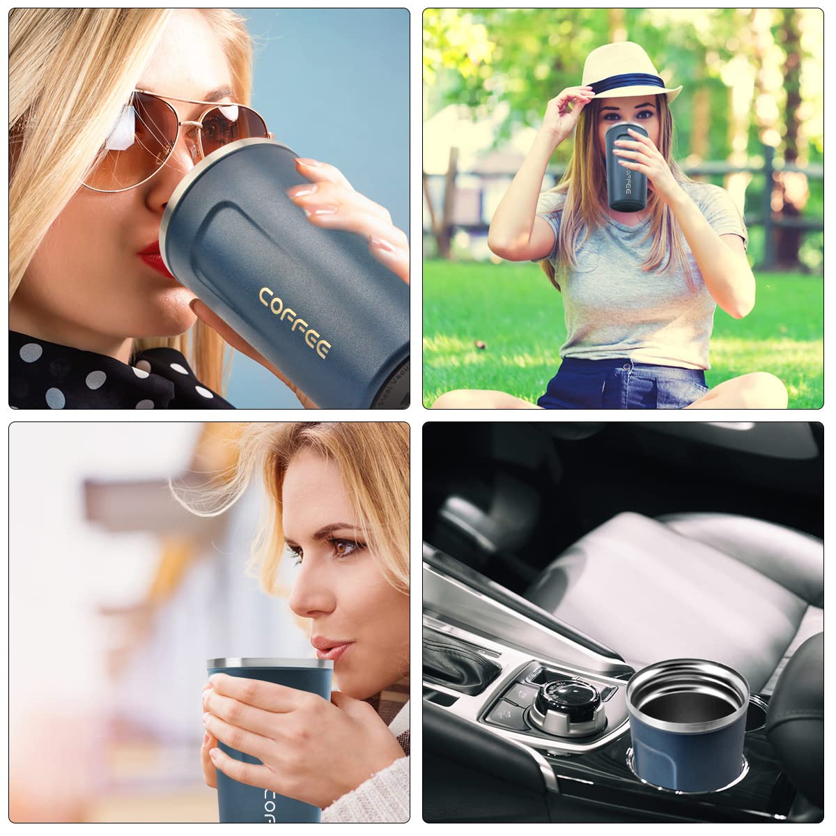 MOMSIV travel mug fits car cup holders and home desks