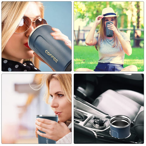 MOMSIV travel mug fits car cup holders and home desks