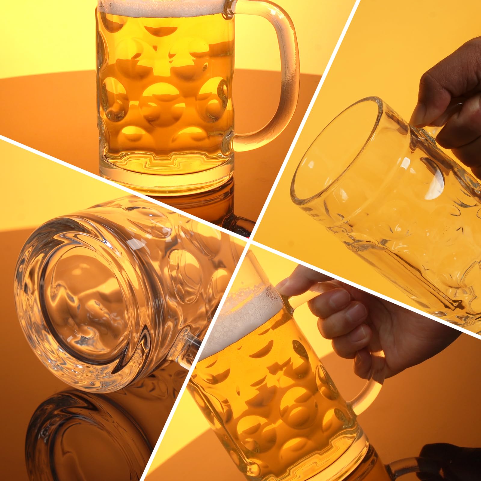 Momugs German stein-style beer mug with handle, elevating traditional beer tastings.