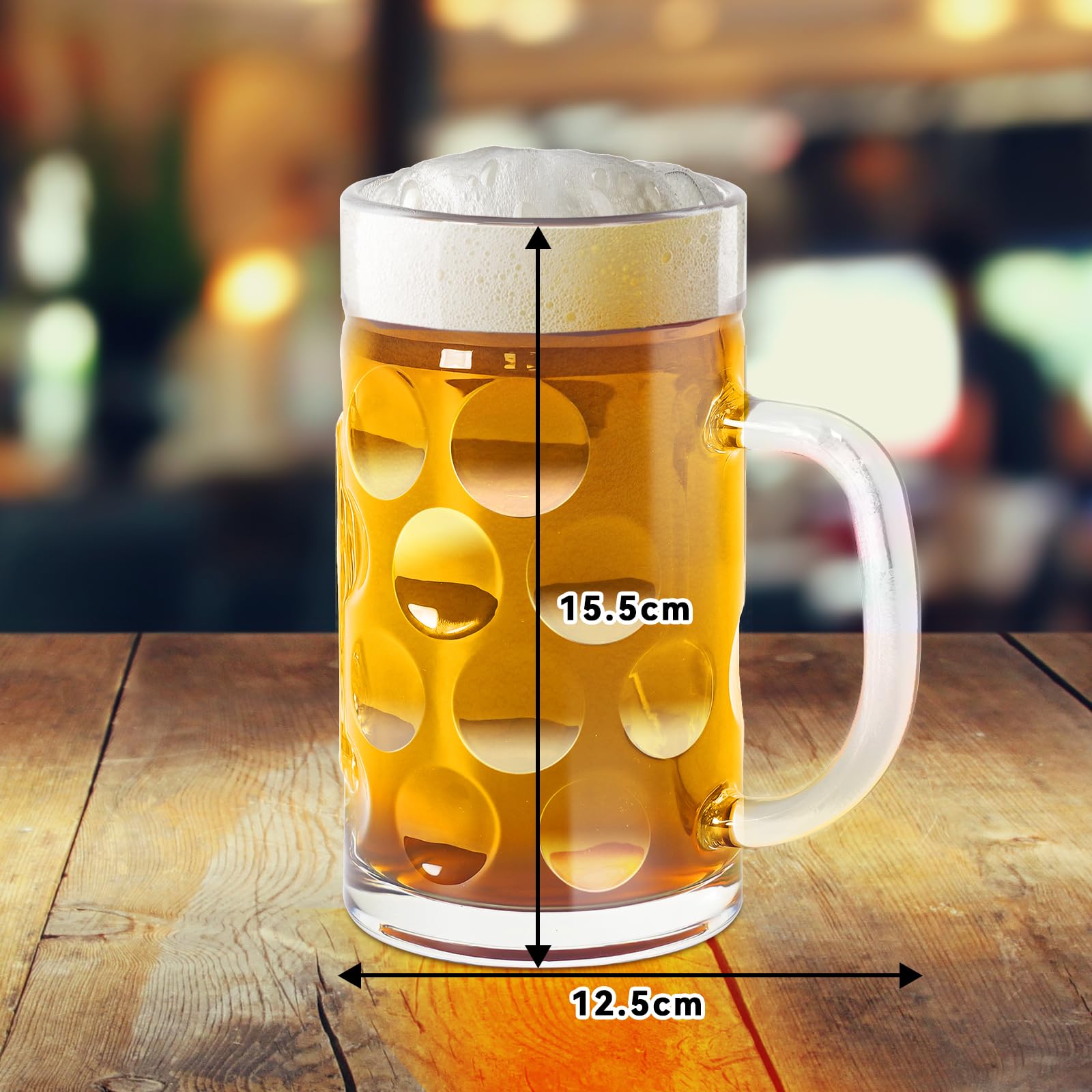 Momugs wave point glass detail adds premium look during meals and toasts.