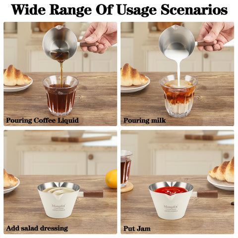 Mongdio espresso cup with dual spouts for flexible pouring.