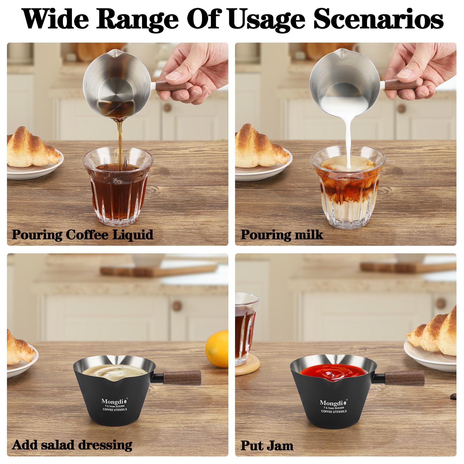 Mongdio espresso cup showing dual spouts for versatile pouring