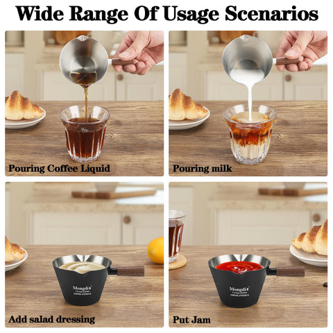 Mongdio espresso cup showing dual spouts for versatile pouring