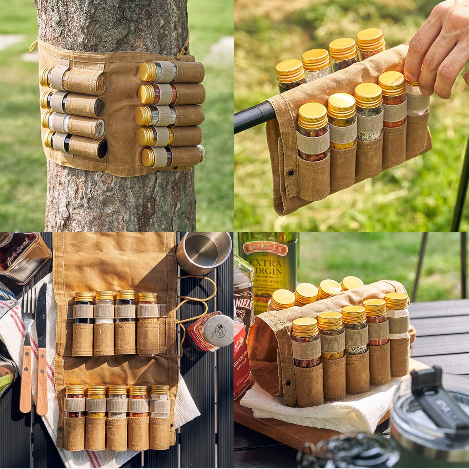 MONGPIENS carry strap spice bag simplifies packing and access