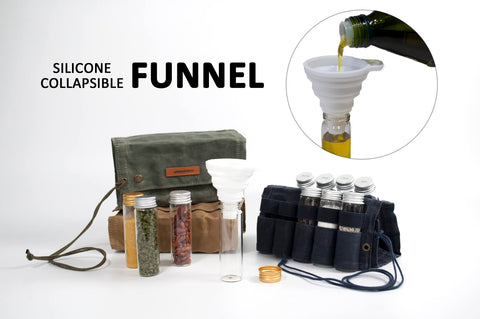 MONGPIENS silicone collapsible funnel for easy pouring and less mess