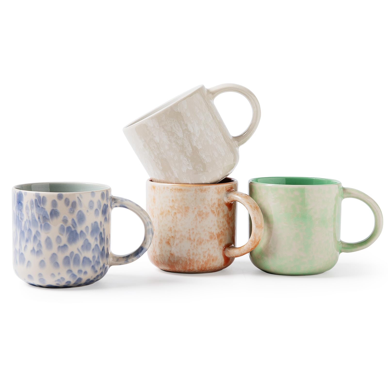 MONITO 12oz mug with inside glaze and outside ink painting for a vibrant morning coffee.