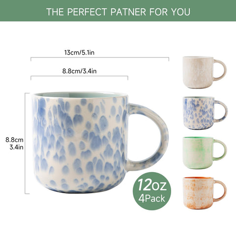 MONITO 12oz mug features a comfortable handle and durable stoneware for everyday tea.