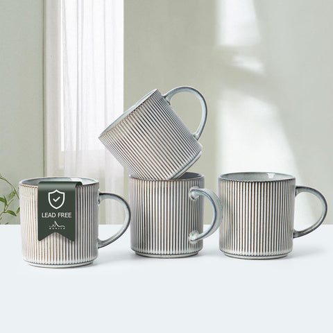 MONITO 16oz mugs in rustic stoneware, ideal for daily coffee and tea.