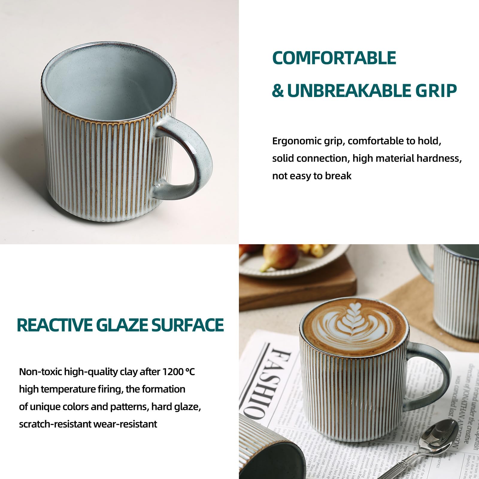 MONITO smooth glaze resists stains for quick cleaning after entertaining.