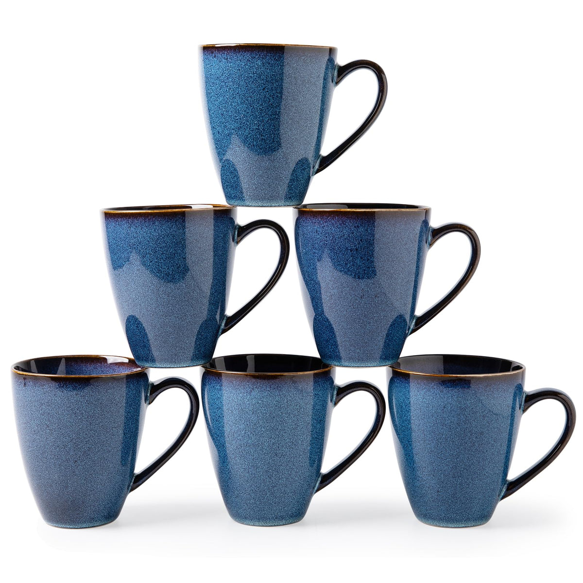 MONITO Starry Blue mug set front view, ideal for daily coffee.