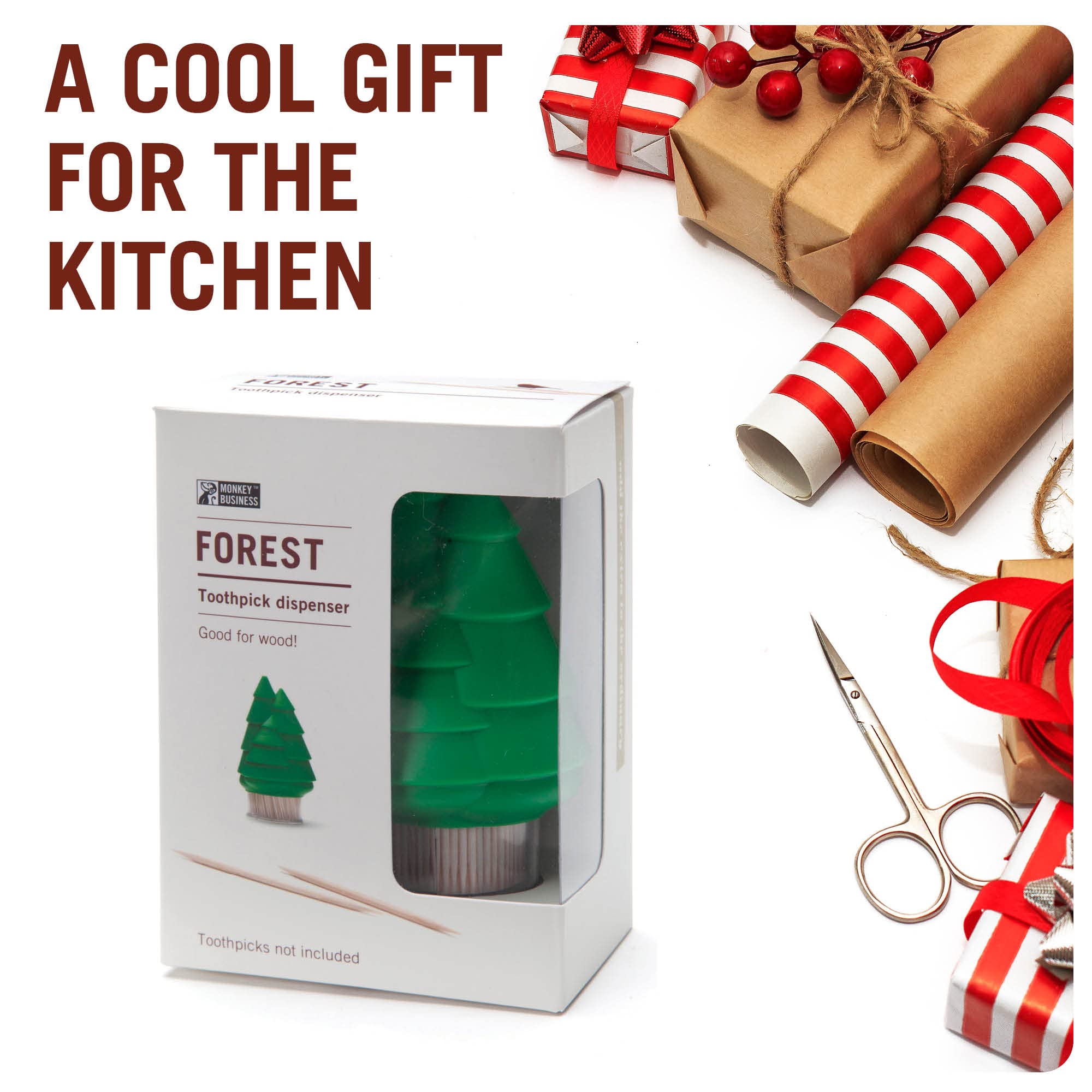 Monkey Business Forest on a kitchen counter, perfect for canapes and entertaining