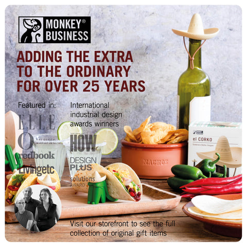 Monkey Business neoprene sleeves help keep wine ready during picnics.