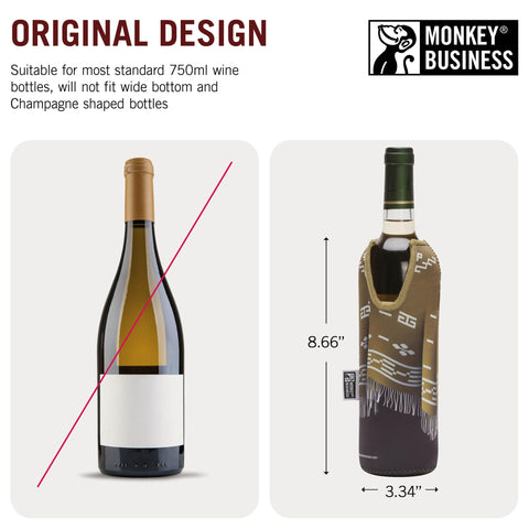 Monkey Business slip-on poncho sleeves provide quick on/off for outdoor dinners.