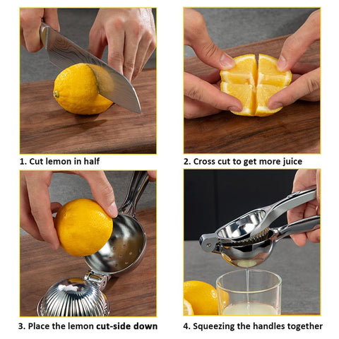 MONKKINO lemon squeezer with fruits demonstrates versatile kitchen tool