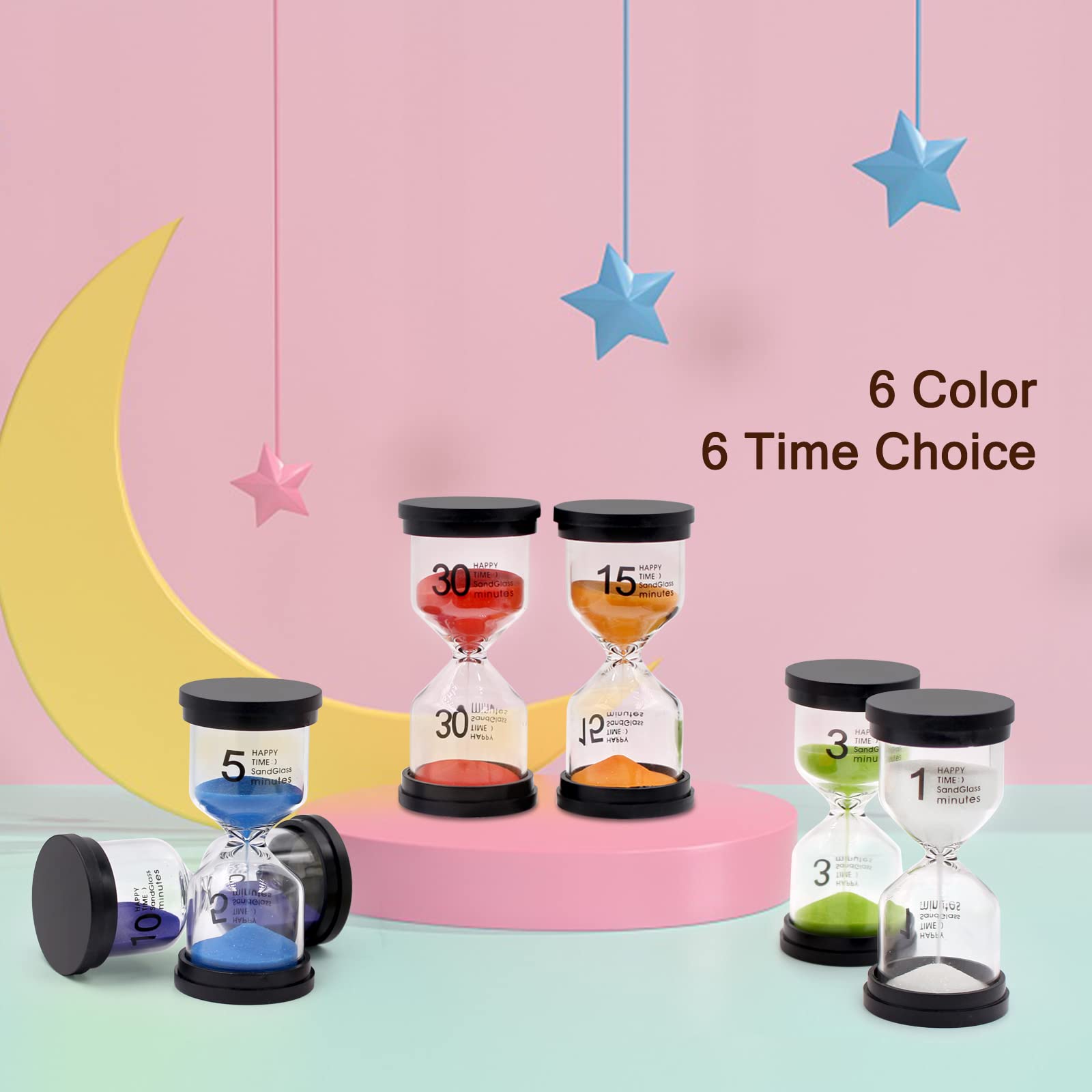 Monsin sand timer 5-minute multicolor for quick transitions and cooking timers