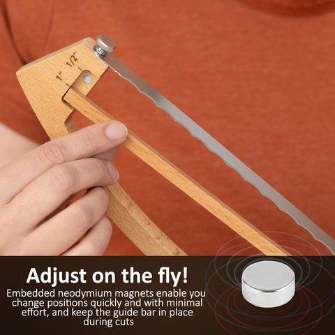 MonteHerra bread knife with solid beech wood handle for durability.