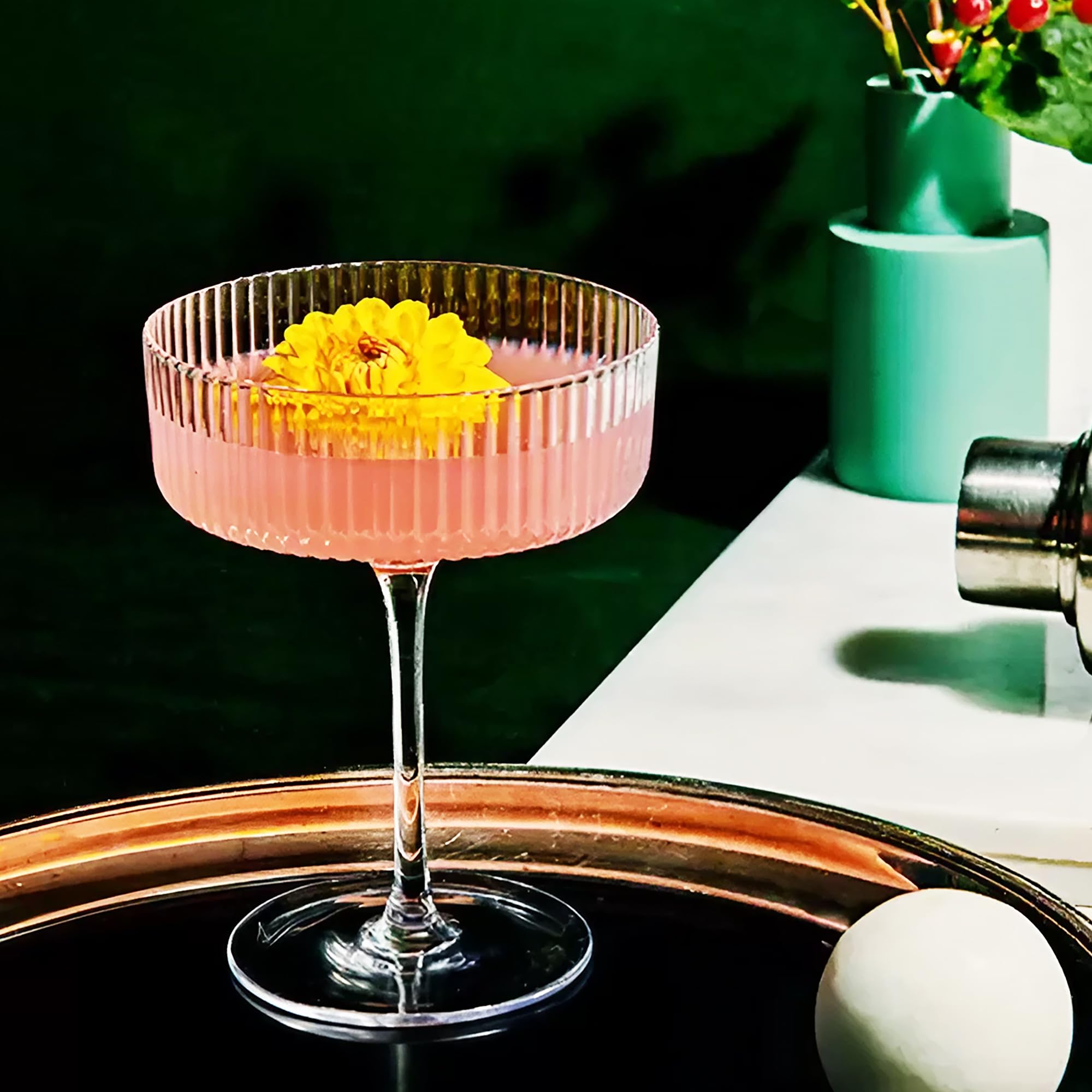Montex 10.2 oz martini glass showing vibrant color layers.