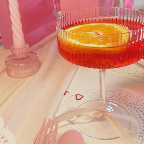 Montex dishwasher-safe coupe glasses simplify cleanup after entertaining