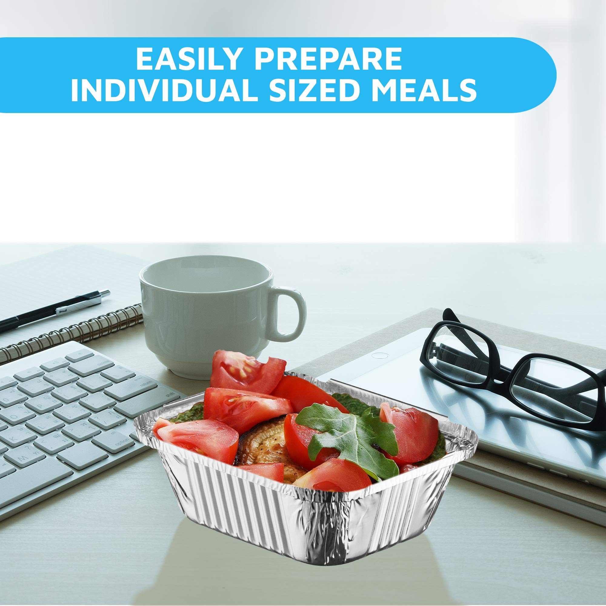 MontoPack eco-friendly aluminum foil disposable pans, recyclable and durable.