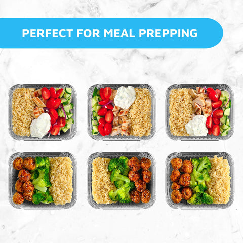 MontoPack pans loaded with varied foods, ideal for prep and serving.