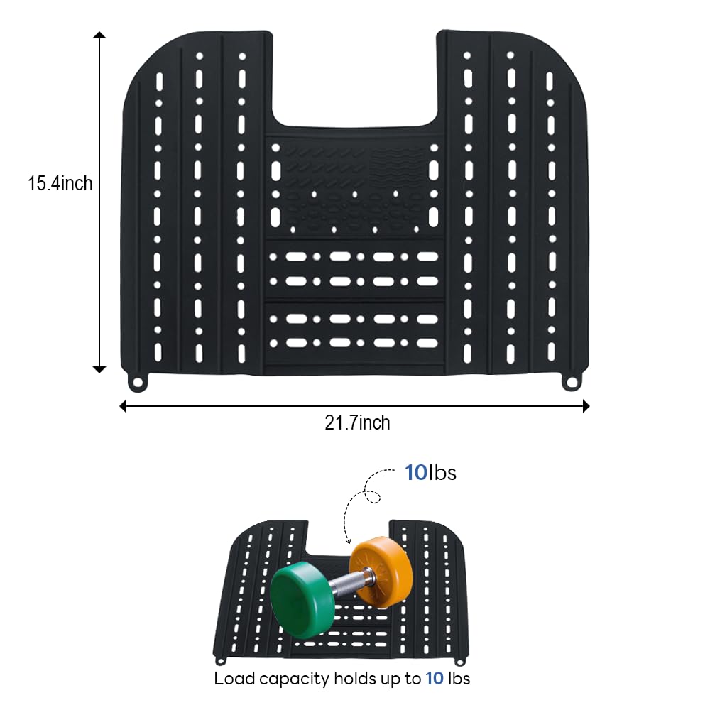 MONVIE silicone beauty mat closeup shows ridges that keep items from rolling.