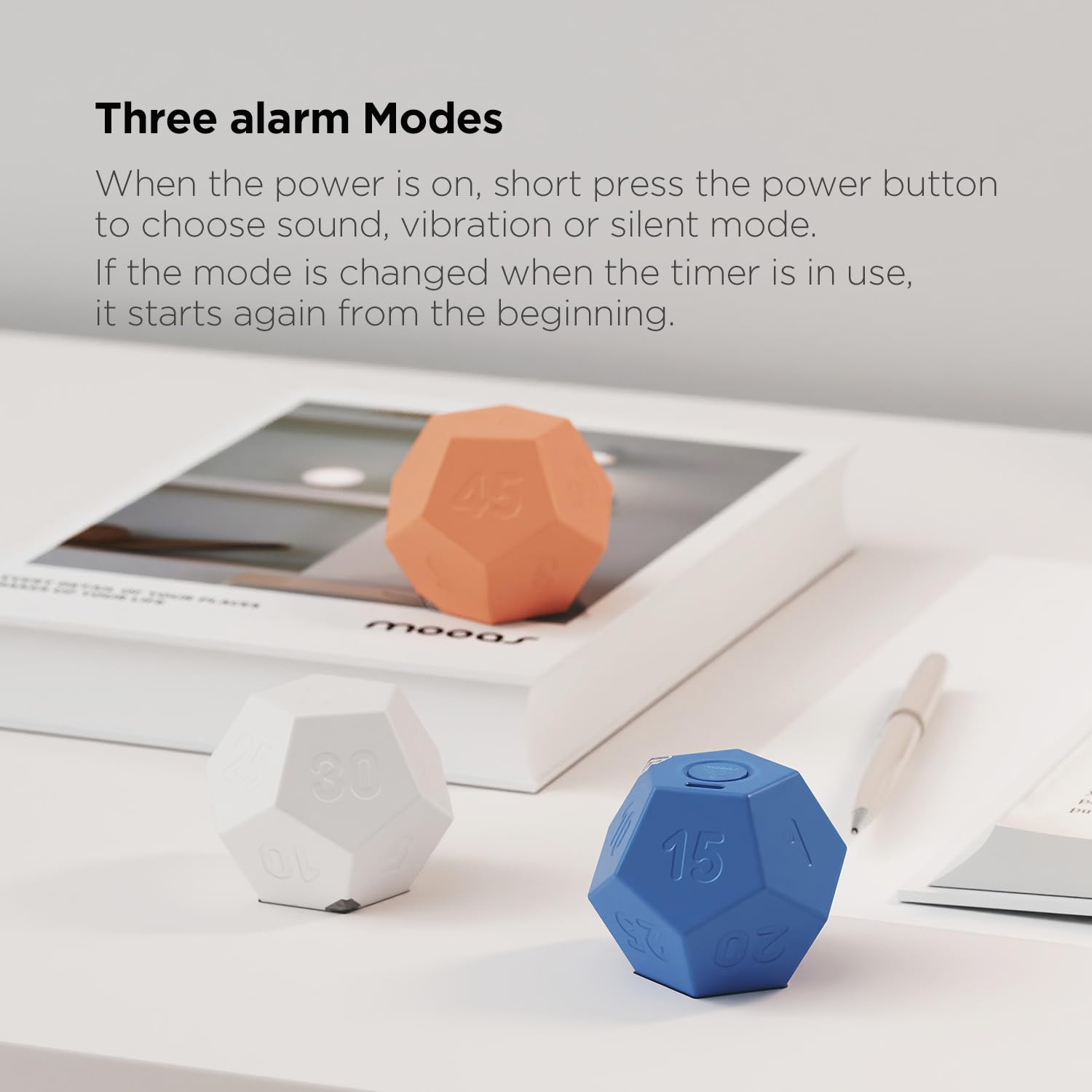 Mooas Dodecagon Time Ball blue top view shows presets