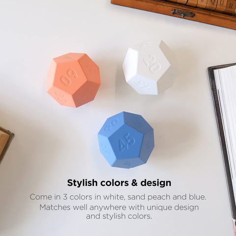 mooas Dodecagon Time Ball white color complements any workspace