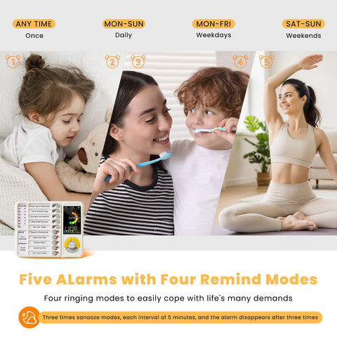 Mooking 5-alarm pomodoro timer supports structured focus sessions.