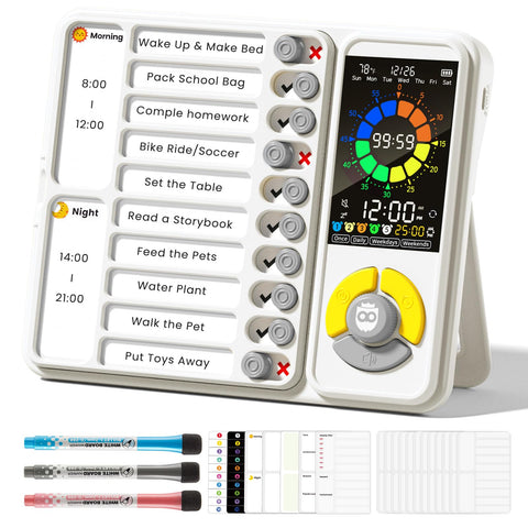 Mooking 5-in-1 visual timer on a desk improves time awareness and focus.