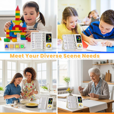 Mooking visual timer aids self-regulation for ADHD and sensory needs.