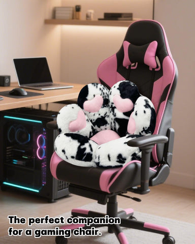 MOONBEEKI Cat Paw Cushion Chair close-up fabric reveals soft texture