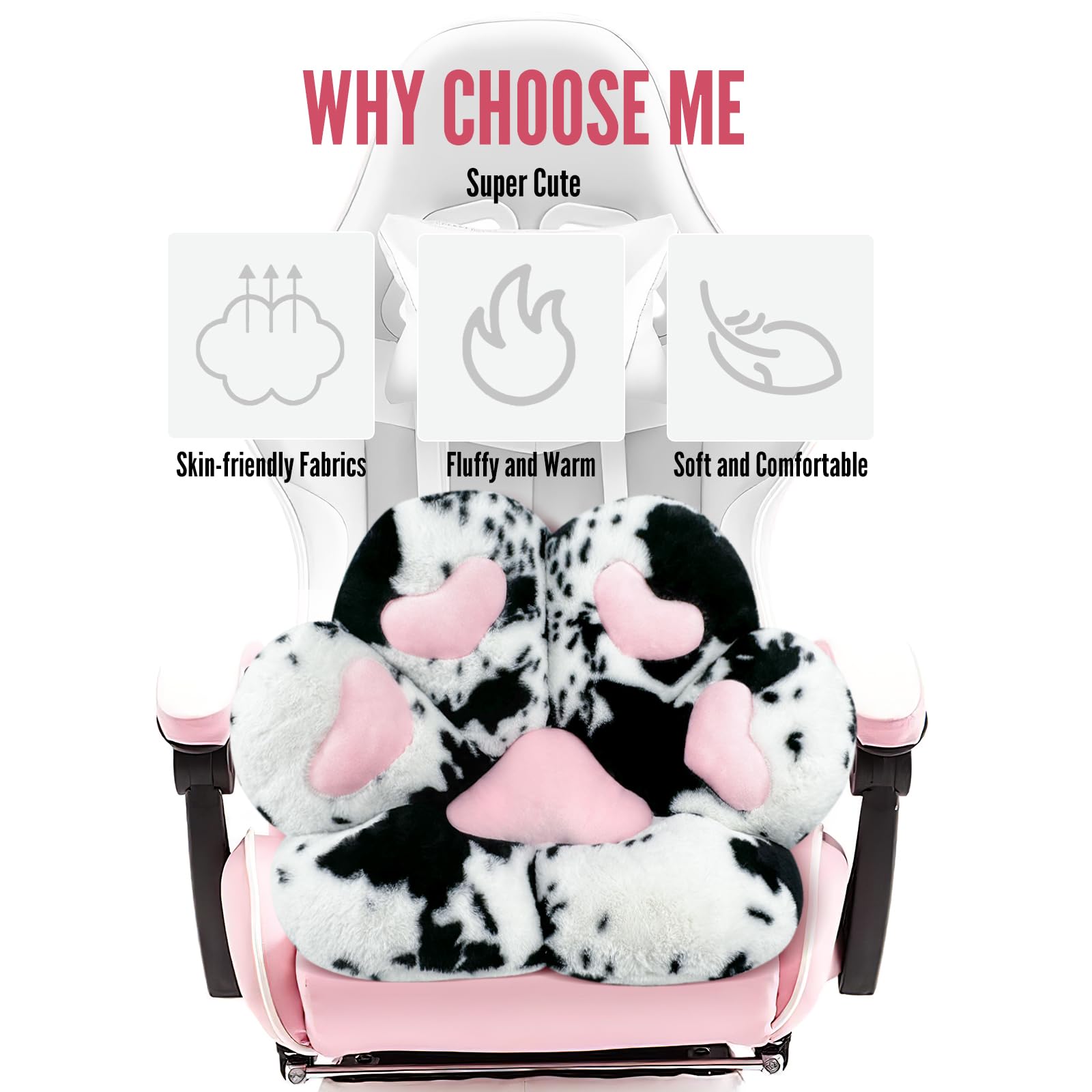 MOONBEEKI Cat Paw Cushion Chair floor seating for cozy rooms