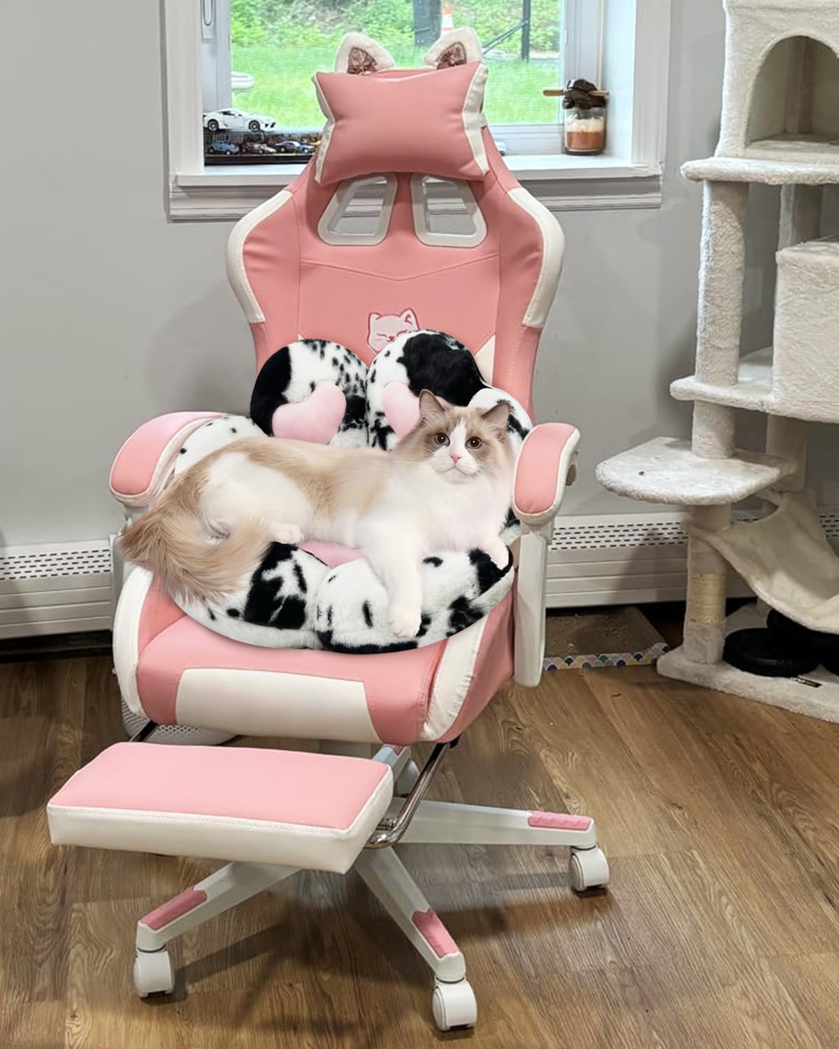 MOONBEEKI Cat Paw Cushion Chair gaming setup for long sessions