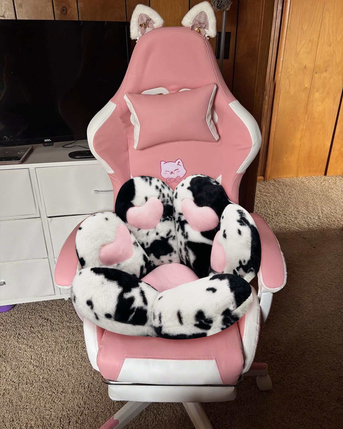 MOONBEEKI Cat Paw Cushion Chair washable cover for easy cleaning