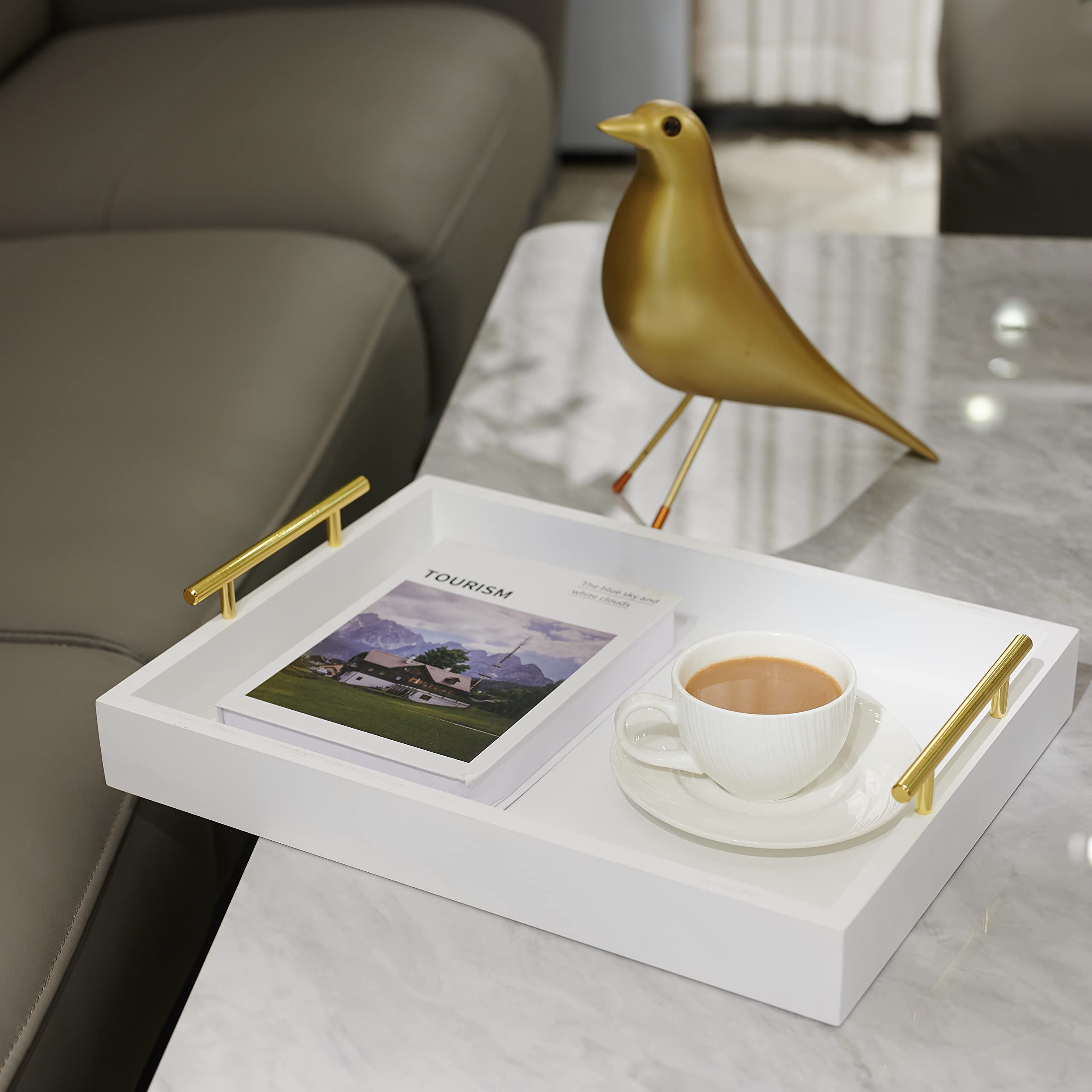 Moonlit Pond bathroom organization tray keeps toiletries tidy.