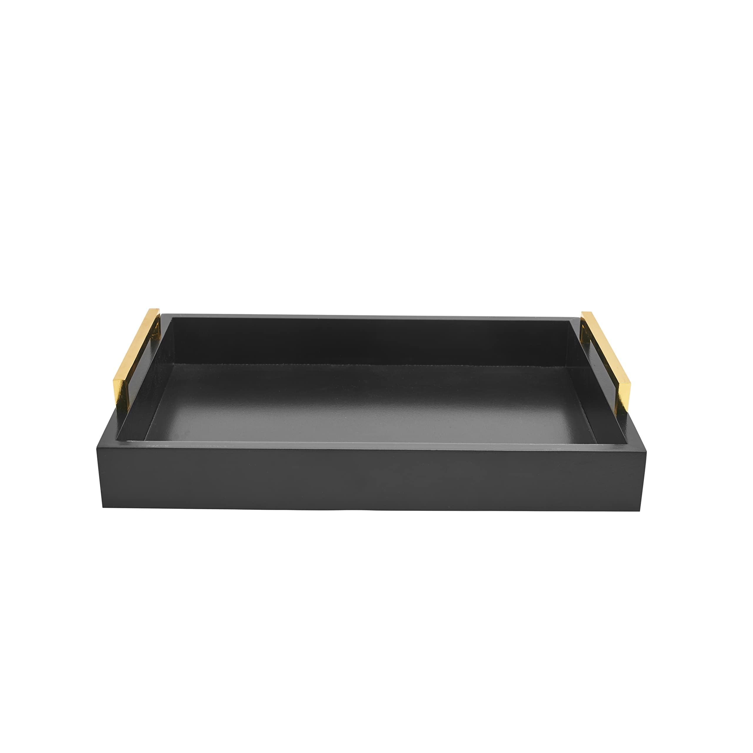 Moonlit Pond decorative tray on a coffee table adds chic storage.