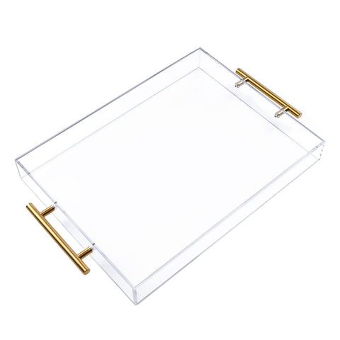 Moonlit Pond serving tray on kitchen counter for beverages and snacks.