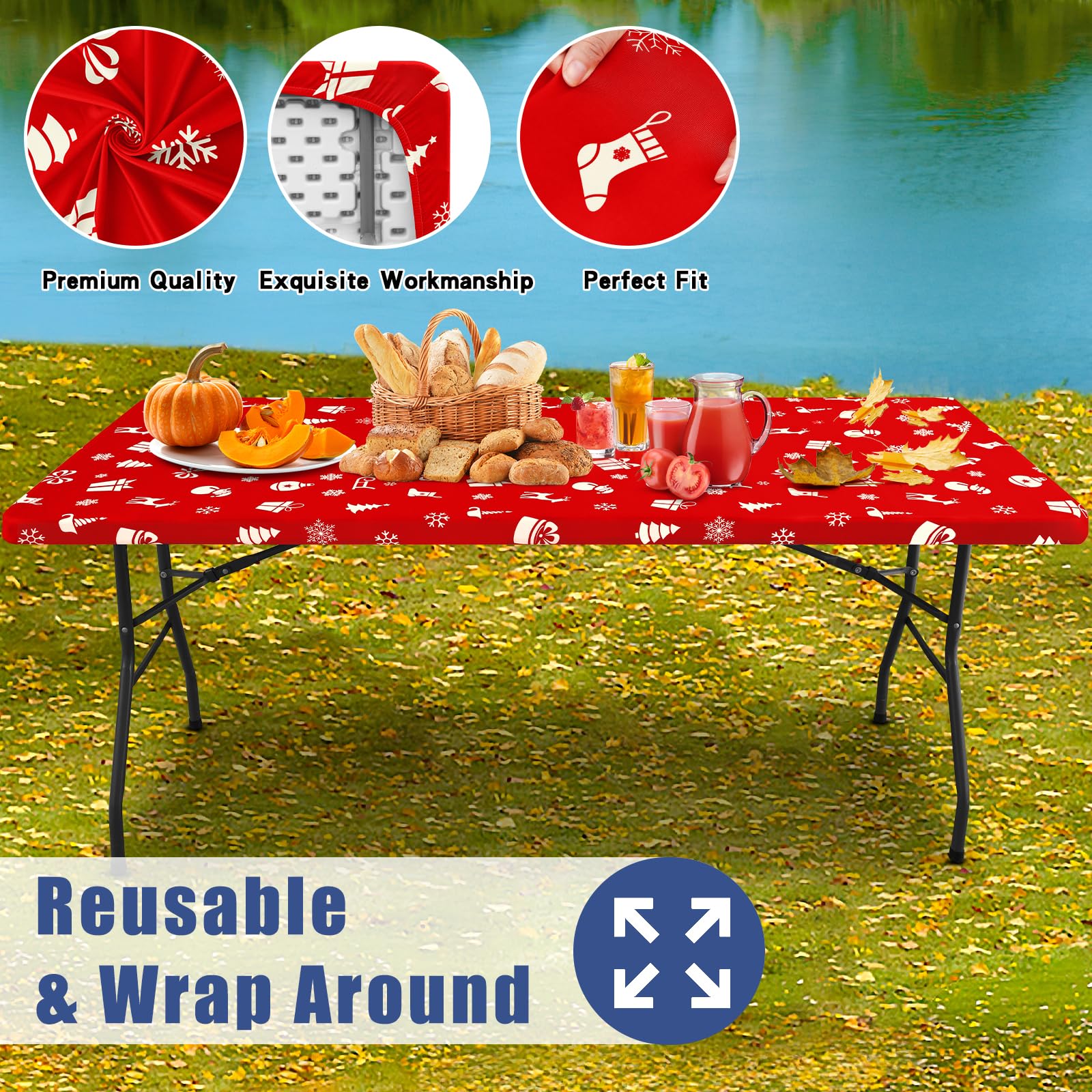 Moosfor outdoor picnic tablecloth setting and ambience