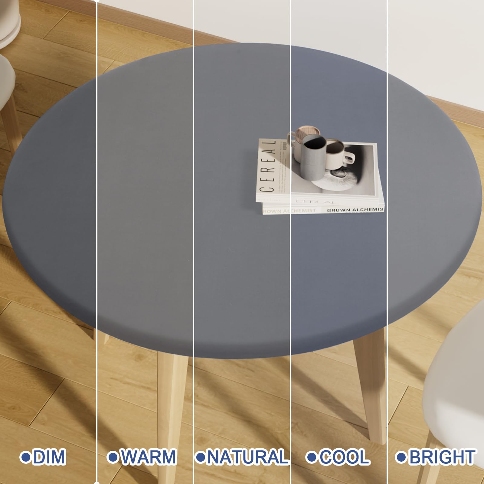 Moosfor tablecloth used in indoor and outdoor settings for versatile dining.