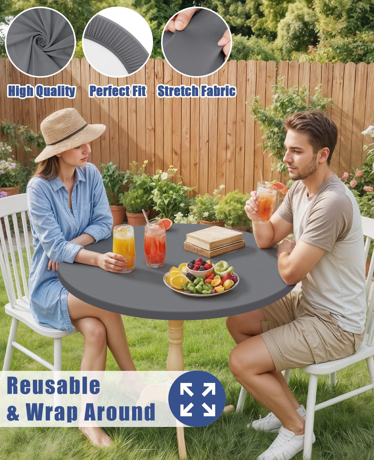 Moosfor tablecloth is machine washable for quick reuse and freshness.