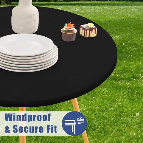 Moosfor tablecloth stitching detail reflects durable, reusable design.