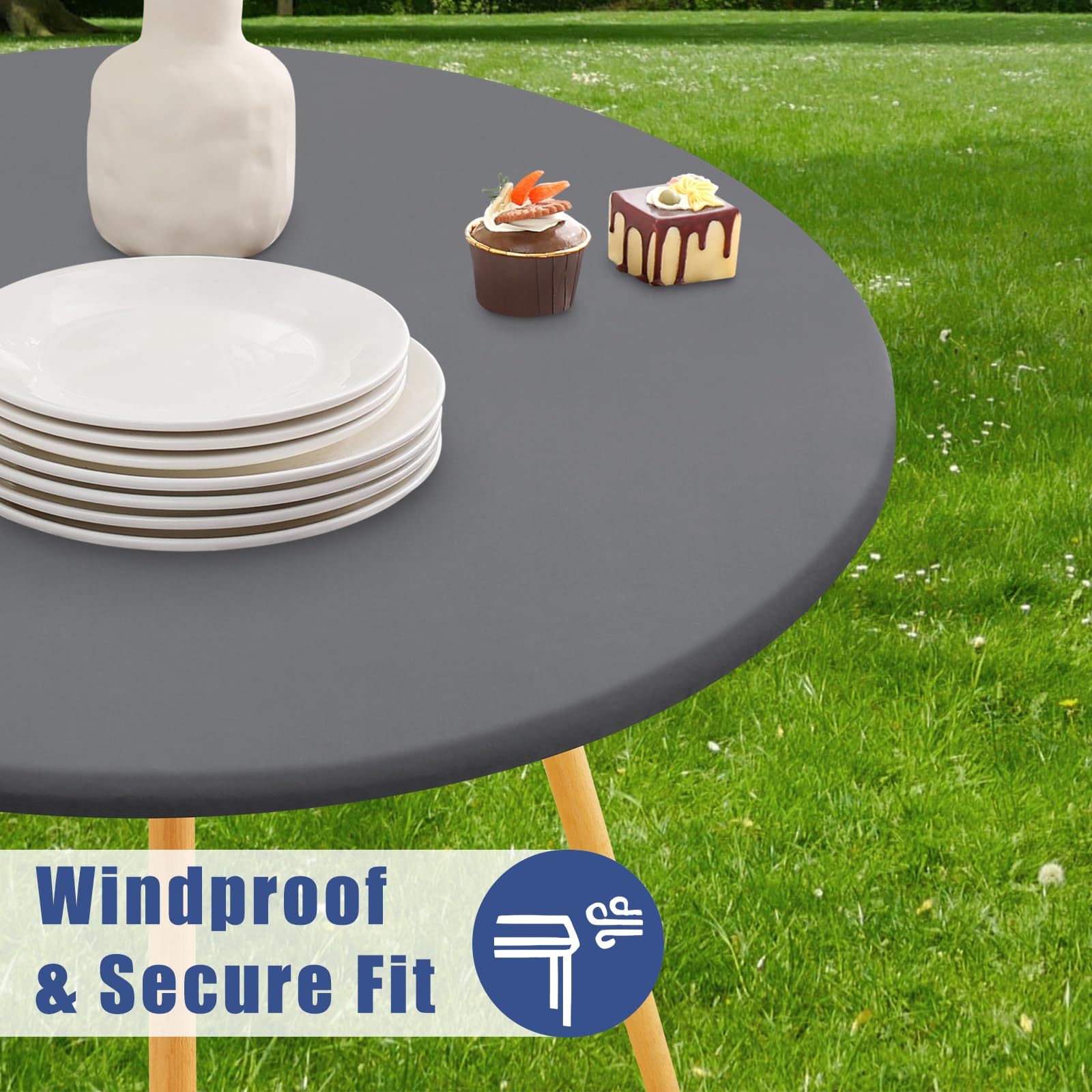 Moosfor tablecloth detail highlights sturdy stitching for long-lasting use.