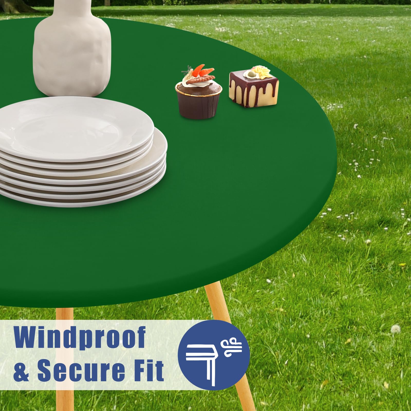 Moosfor waterproof tablecloth surface beads liquids for quick cleanup